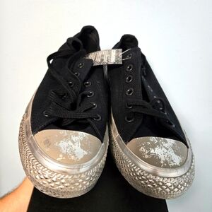 Black Metallic Converse Sneakers